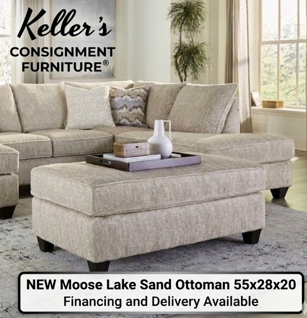 Moose Lake Sand NEW Ottoman 55x28x20 (45005-3009)