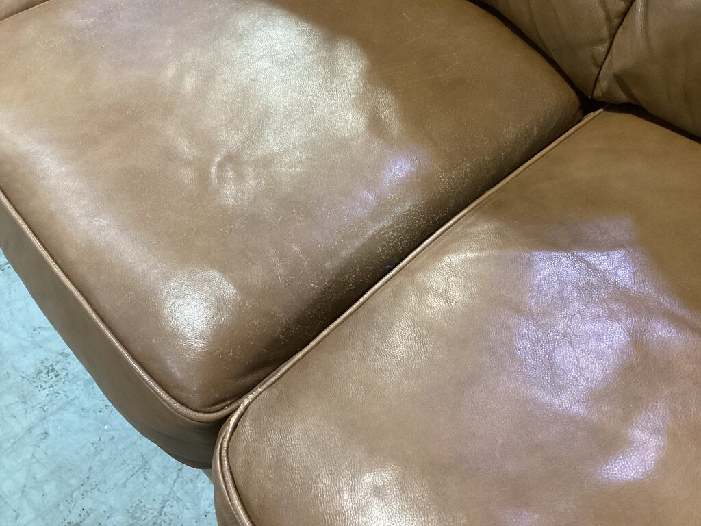 86081 - Ashley Grayson Tan Leather Sofa 90x36x40