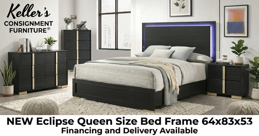 Eclipse NEW Queen LED Bed Frame 64x83x53 (118231-33)