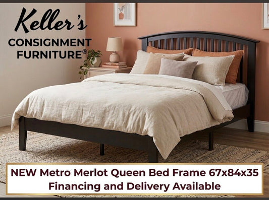 Metro Merlot NEW Queen Platform Bed Frame 67x84x35 (FD003Q)