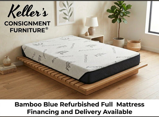 Bamboo Blue Diamond Border Refurb Full Size Mattress