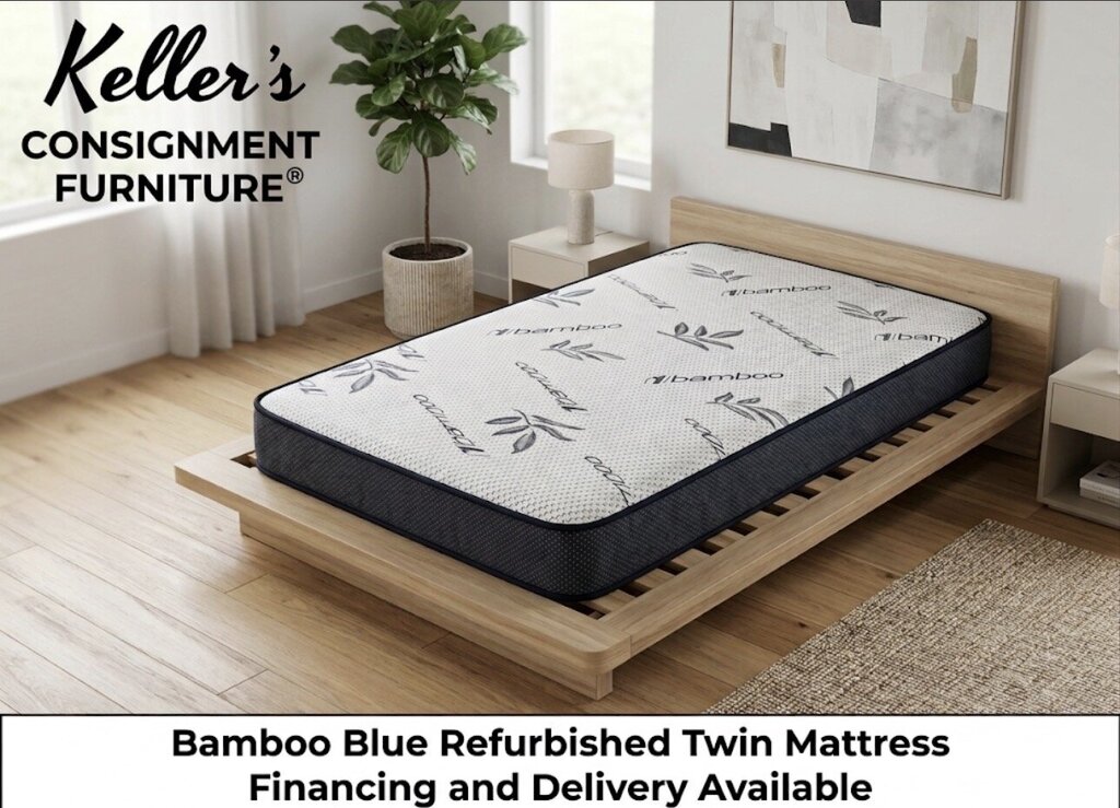 Bamboo Blue Diamond Border Refurb Twin Mattress