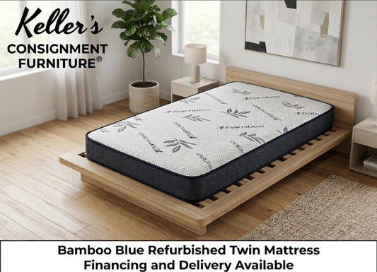Bamboo Blue Diamond Border Refurb Twin Mattress