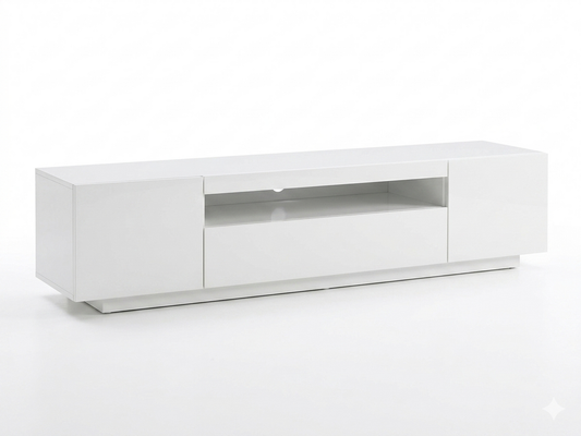 86001 - Modern White TV Stand 79x15x17