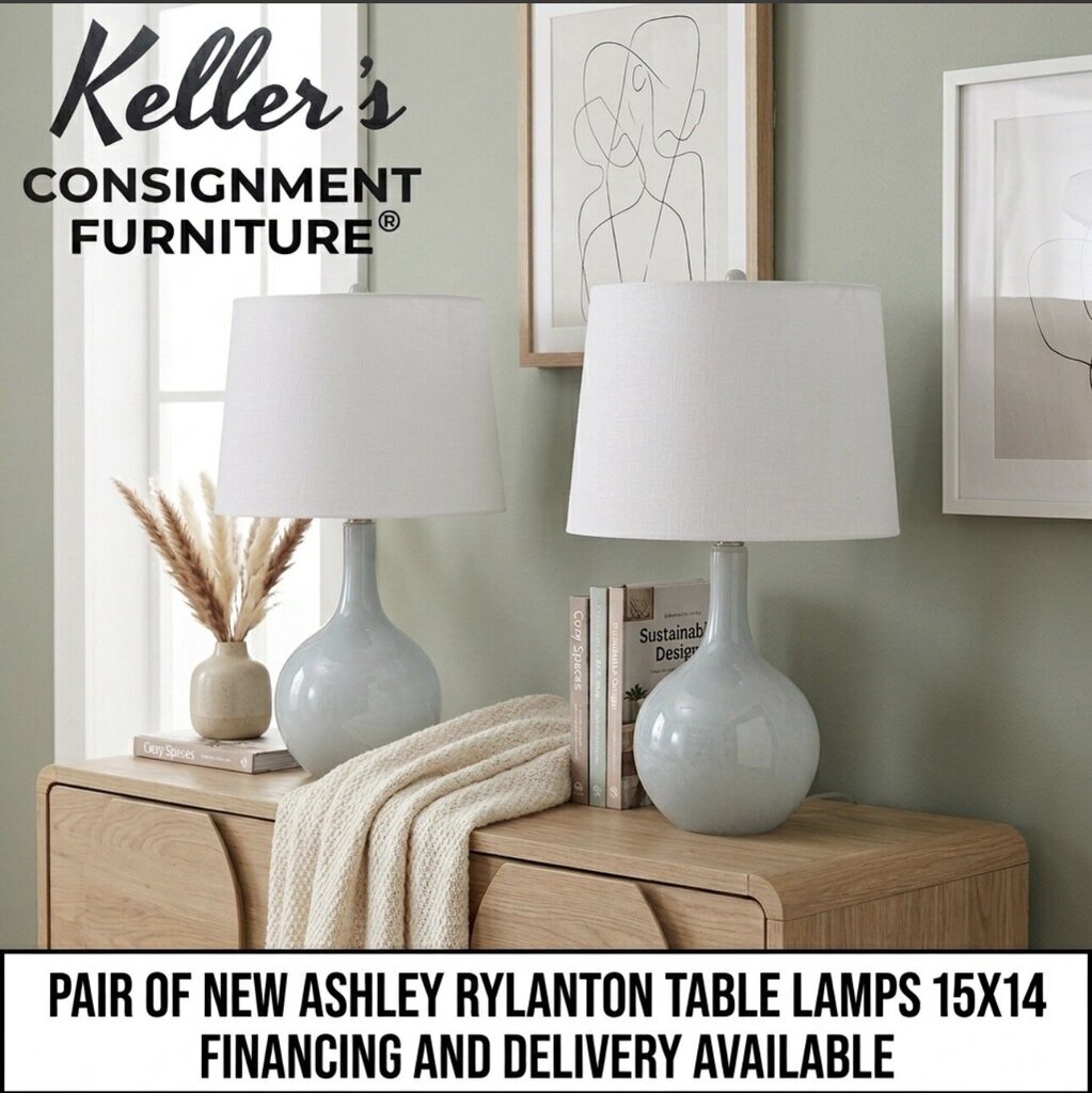 83534 - Pair Of NEW Ashley Rylanton Table Lamps 15x14