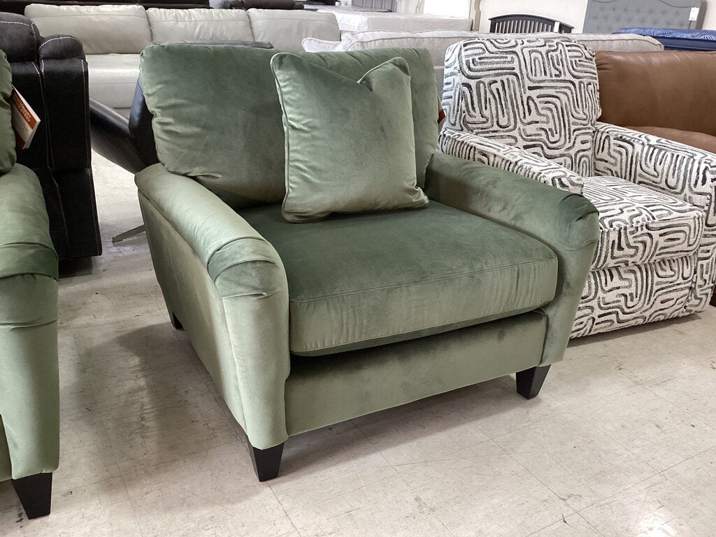 86093 - La-Z-Boy Kirby Windsor Green Chair 43x41x37