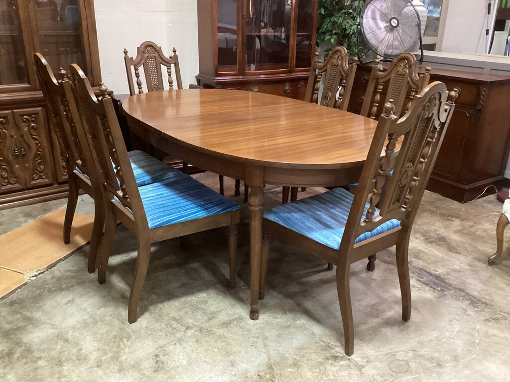 86115 - Oval 7pc Dining Set 42x60-70x30