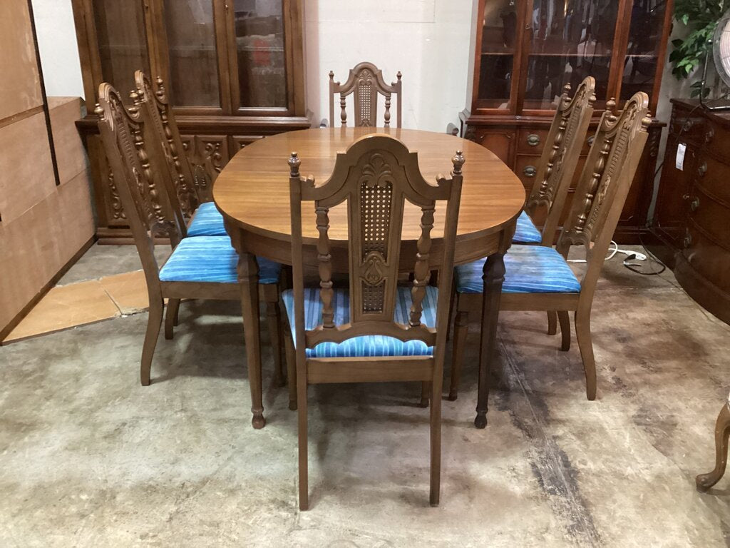 86115 - Oval 7pc Dining Set 42x60-70x30
