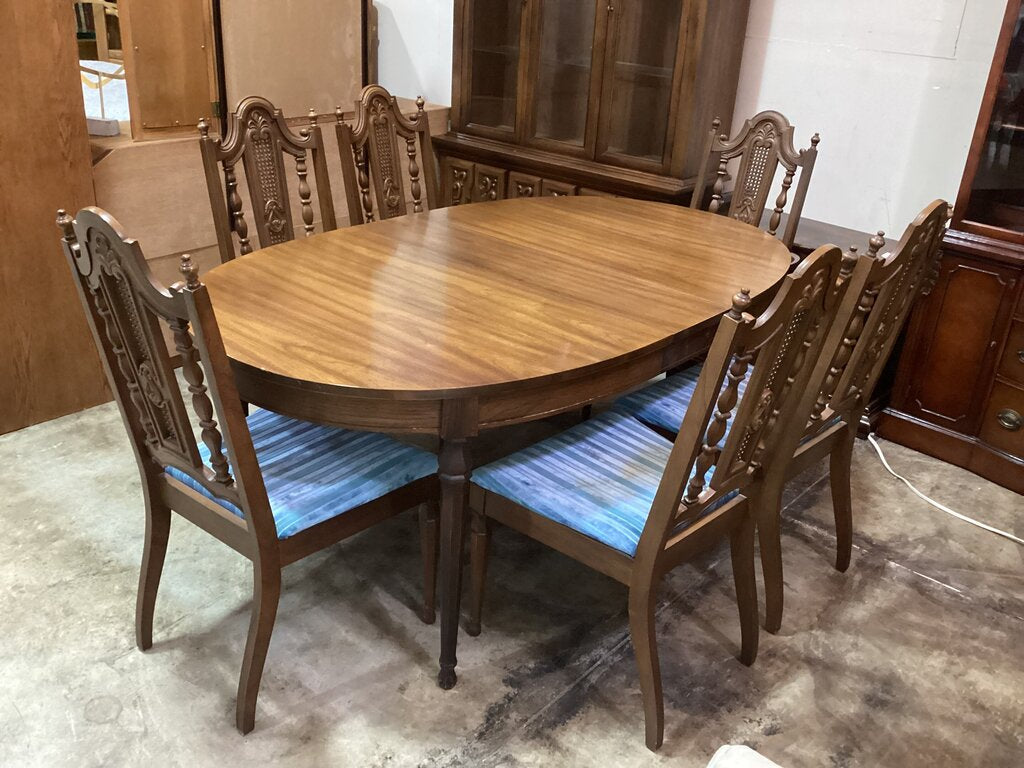 86115 - Oval 7pc Dining Set 42x60-70x30