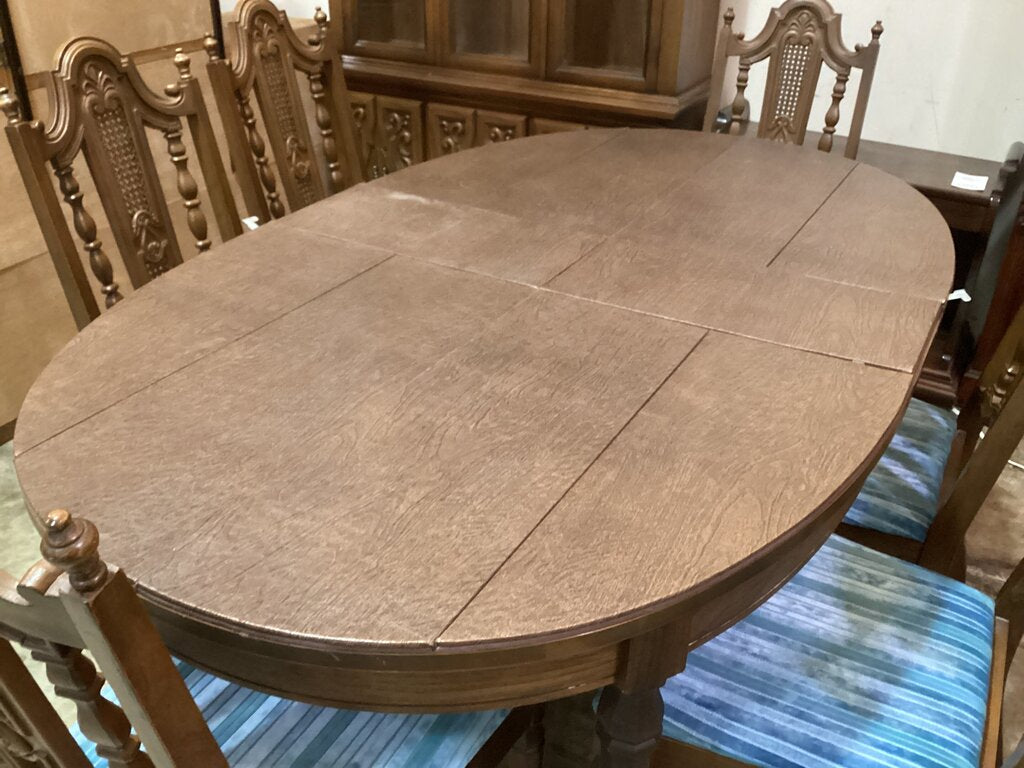 86115 - Oval 7pc Dining Set 42x60-70x30