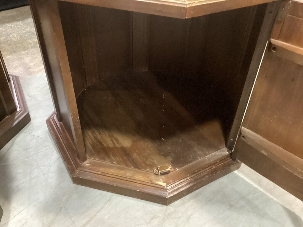 86108 Hexagon Marble Top Pair of Side Table 25x25x20
