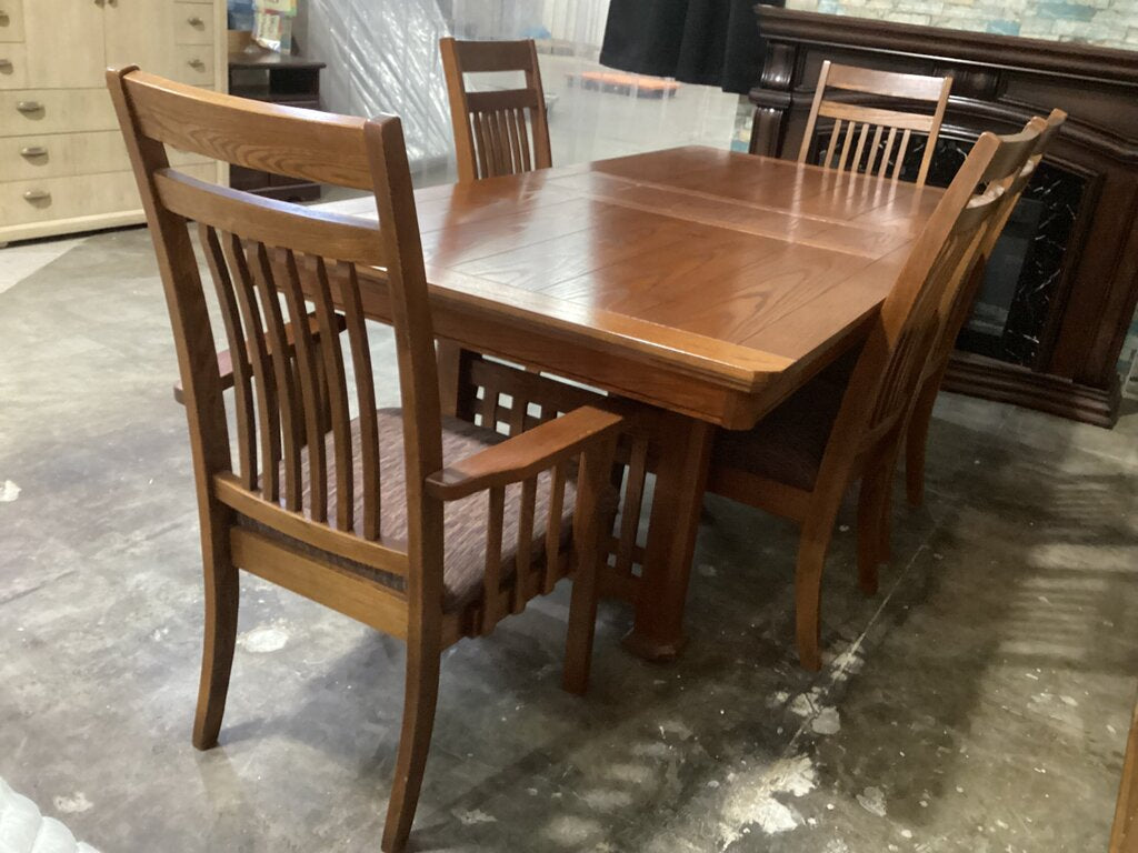 86101 Mission Style 6pc Dining 42x71-83x30