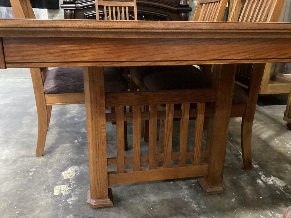 86101 Mission Style 6pc Dining 42x71-83x30