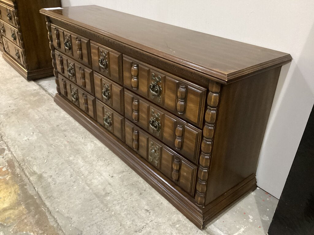 86122 Vintage Wood Dresser 70x18x32