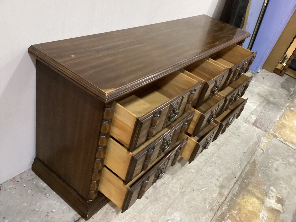 86122 Vintage Wood Dresser 70x18x32