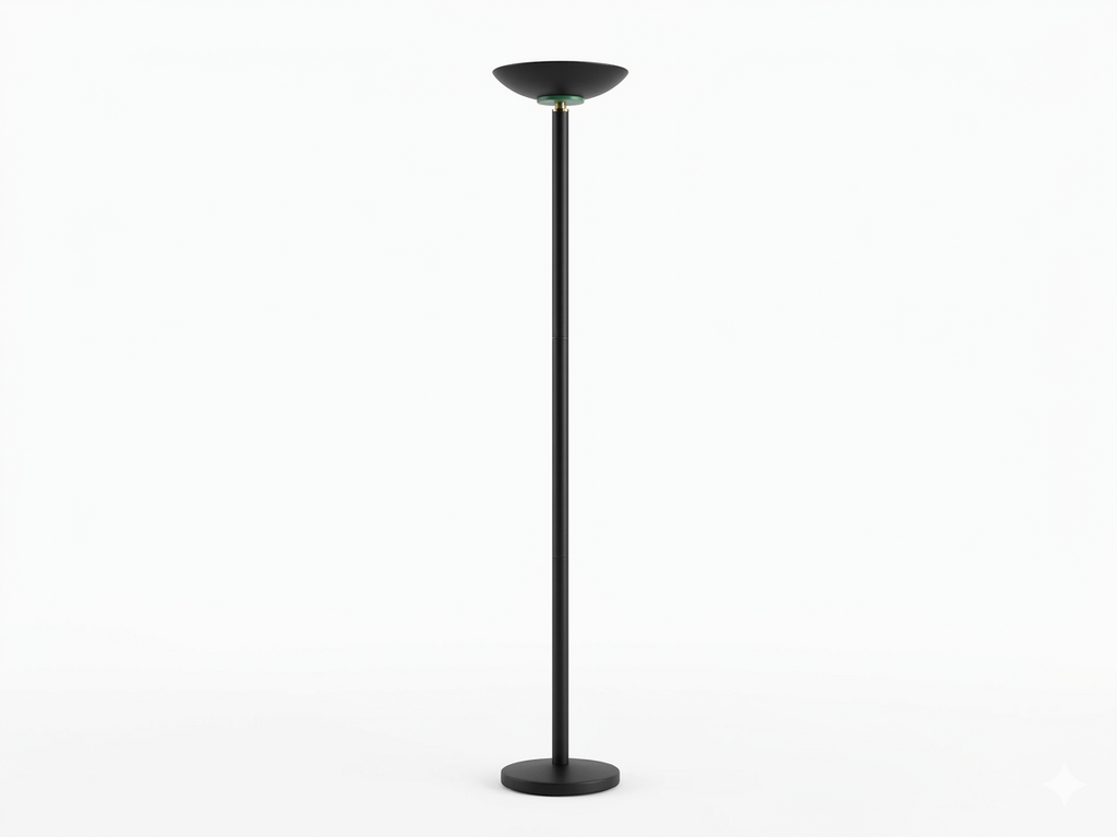 86111 Black Halogen Floor Lamp 72in
