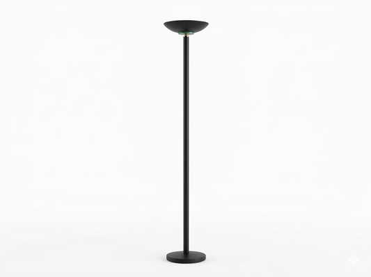 86111 - Black Halogen Floor Lamp 72in