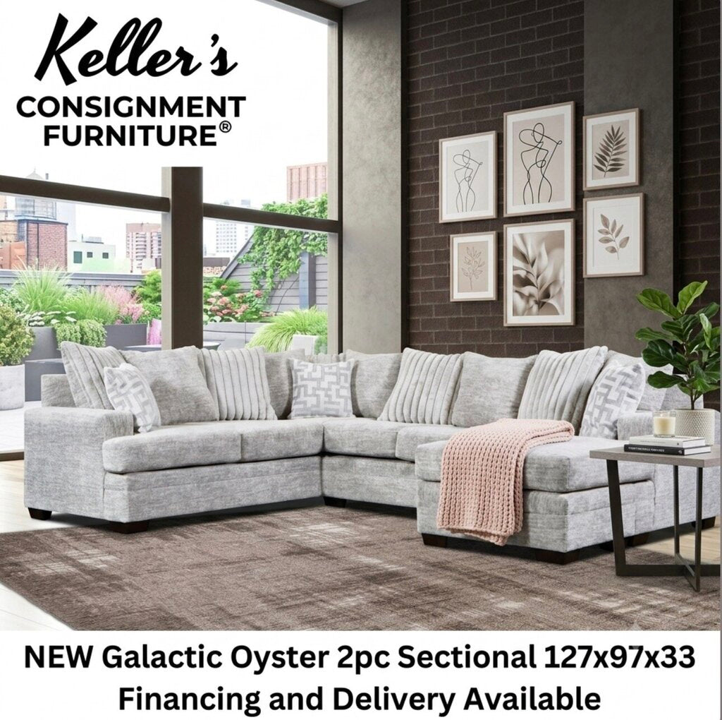 Galactic Oyster NEW 3pc Sectional 127x97x33 (2775-05)