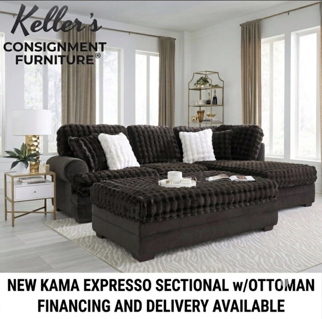 Kama Expresso NEW Sectional w/Ottoman 126x79x40 (7010/7030-2251)