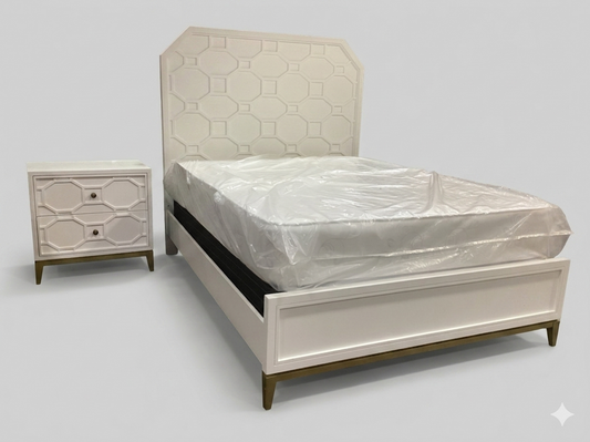 86149 (8524-32) Legacy Chelsea Queen Bedframe and Nightstand (63x86x64)(28x17x28)