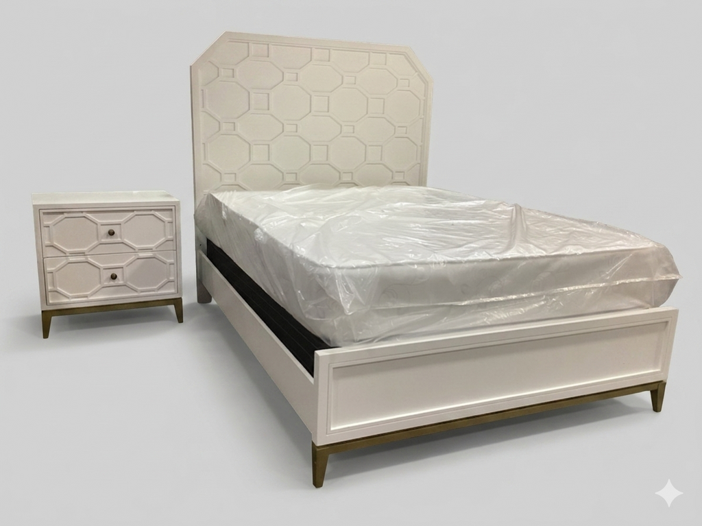 86149 (8524-32) Legacy Chelsea Queen Bedframe and Nightstand (63x86x64)(28x17x28)