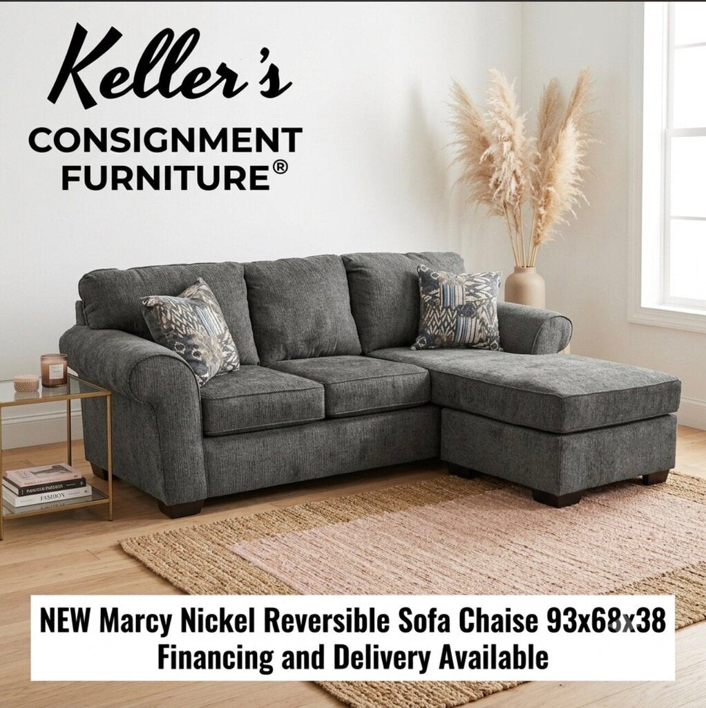 Marcy Nickel NEW Reversible Sofa Chaise 93x68x38 (5803)