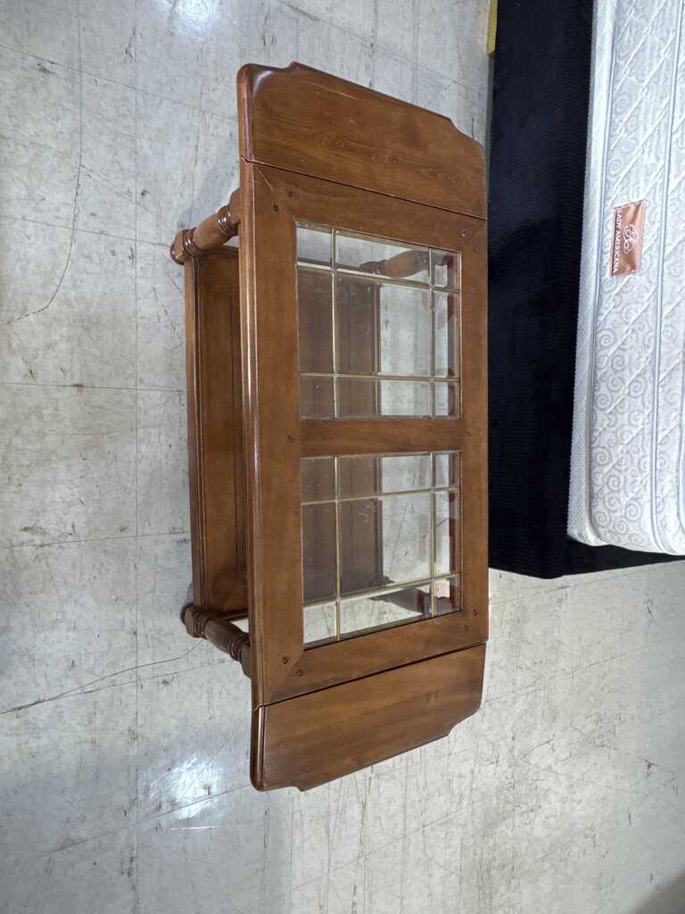 86171 - Glass Top Drop Leaf Coffee Table 35-50x22x16
