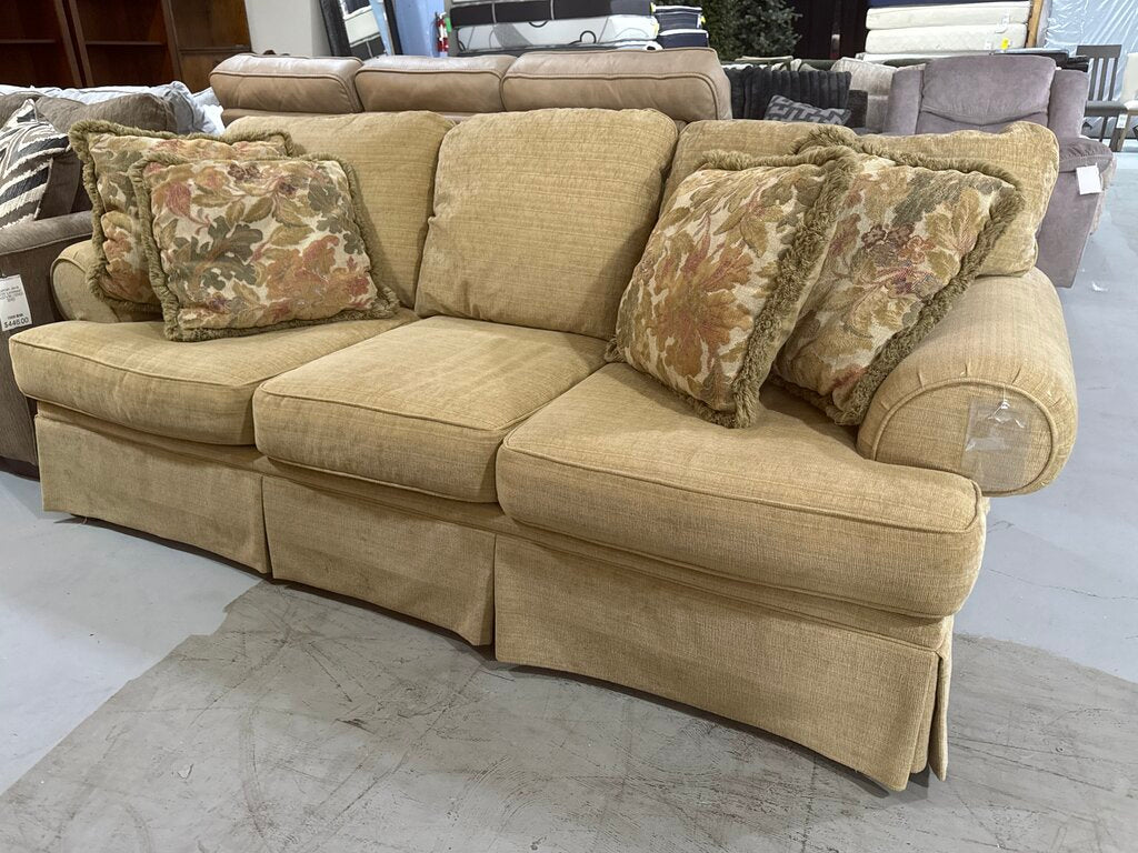 86158 - Traditional Beige Sofa 92x39x36