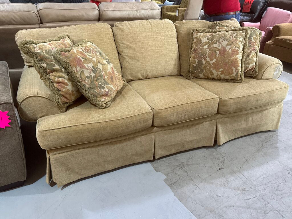 86158 - Traditional Beige Sofa 92x39x36