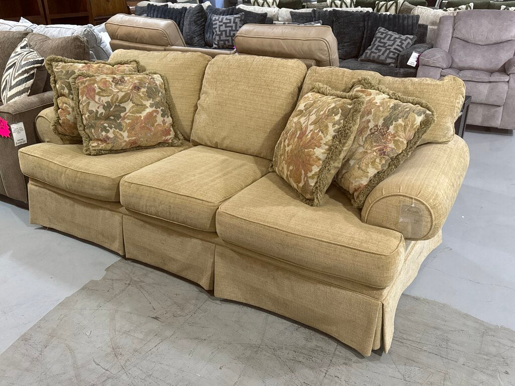 86158 - Traditional Beige Sofa 92x39x36