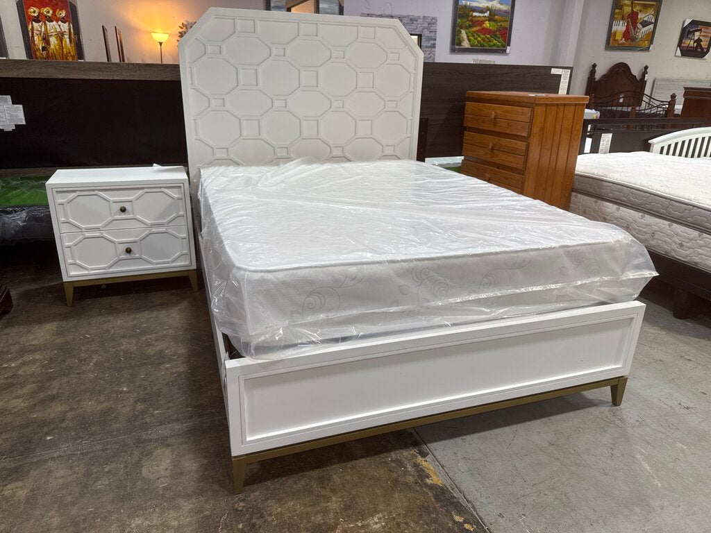 86149 (8524-32) Legacy Chelsea Queen Bedframe and Nightstand (63x86x64)(28x17x28)