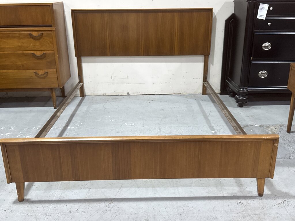 86166 - Rhythm MCM Walnut Full Size Bed Frame 58x2x38