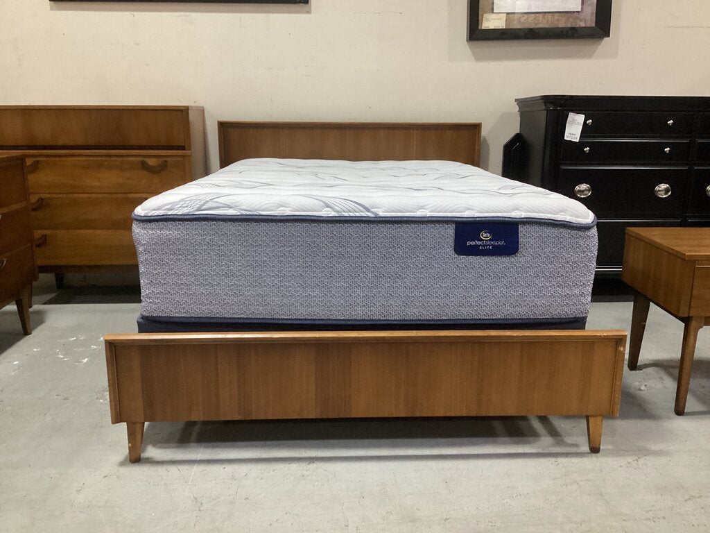 86166 - Rhythm MCM Walnut Full Size Bed Frame 58x2x38