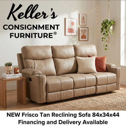 Frisco Tan NEW Motion Sofa 84x34x44 (678320)