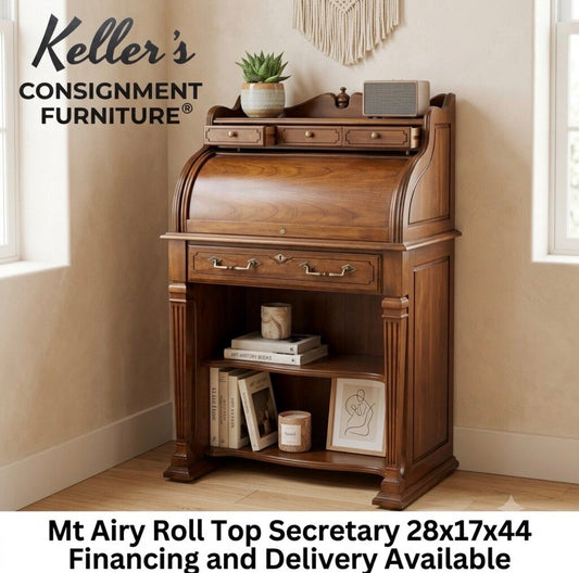 86179 - Mt Airy Roll Top Secretary 28x17x44