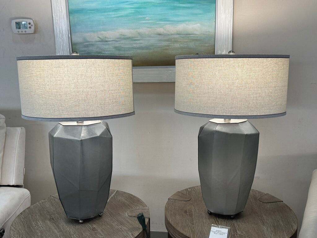 80916 (8524-19) Uttermost Pair Of Glass 31" Table Lamps
