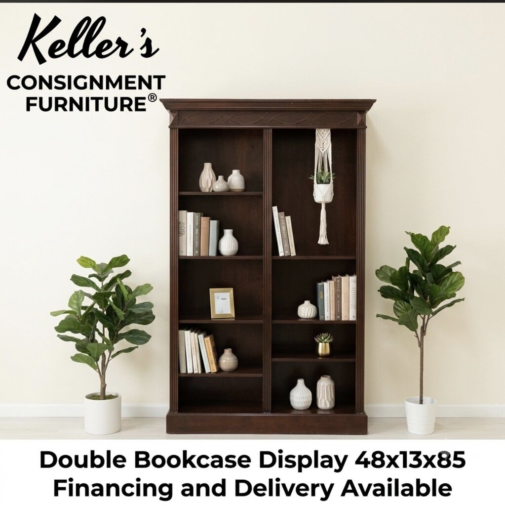 86173 - Display Double Bookcase 48x13x85