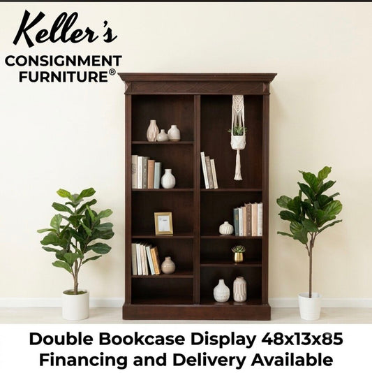 86173 - Display Double Bookcase 48x13x85