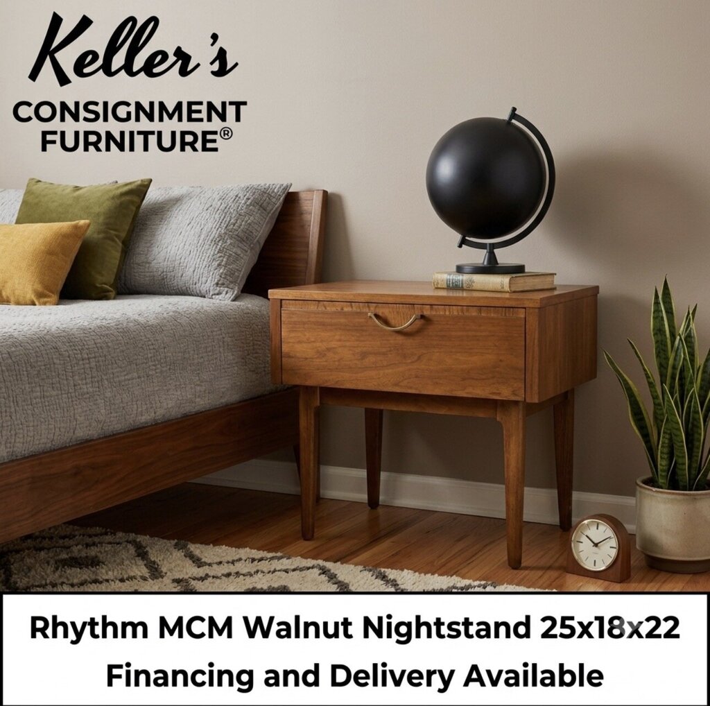 86167 - Rhythm MCM Walnut Nightstand 25x18x22