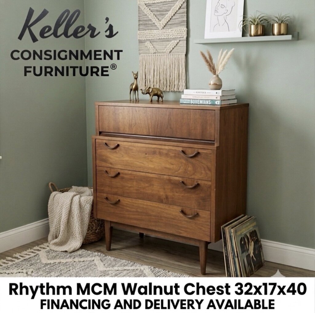 86162 - Rhythm MCM Walnut Chest 32x17x40