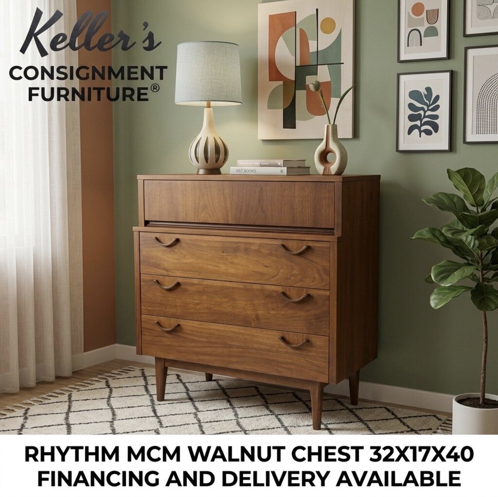 86162 - Rhythm MCM Walnut Chest 32x17x40