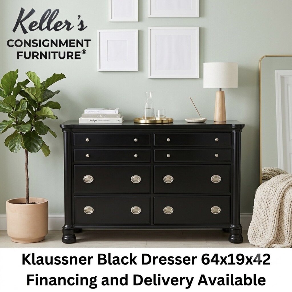 85562 - Klaussner Black Dresser 64x19x42