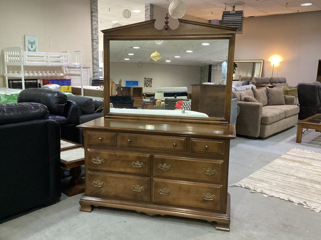 85602 Ethan Allen Classic Manor15-5202 Dresser w/Mirror 56x21x33-74