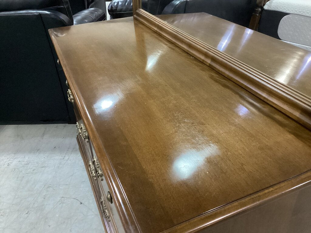 85602 Ethan Allen Classic Manor15-5202 Dresser w/Mirror 56x21x33-74