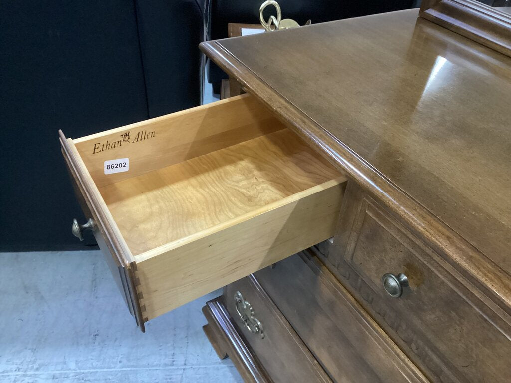 85602 Ethan Allen Classic Manor15-5202 Dresser w/Mirror 56x21x33-74