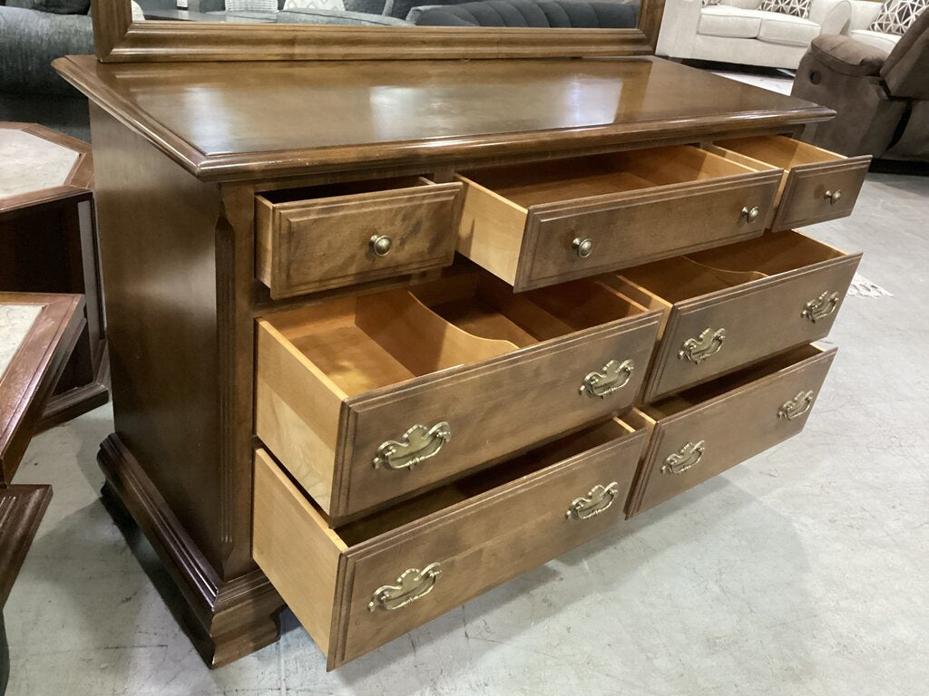 85602 Ethan Allen Classic Manor15-5202 Dresser w/Mirror 56x21x33-74