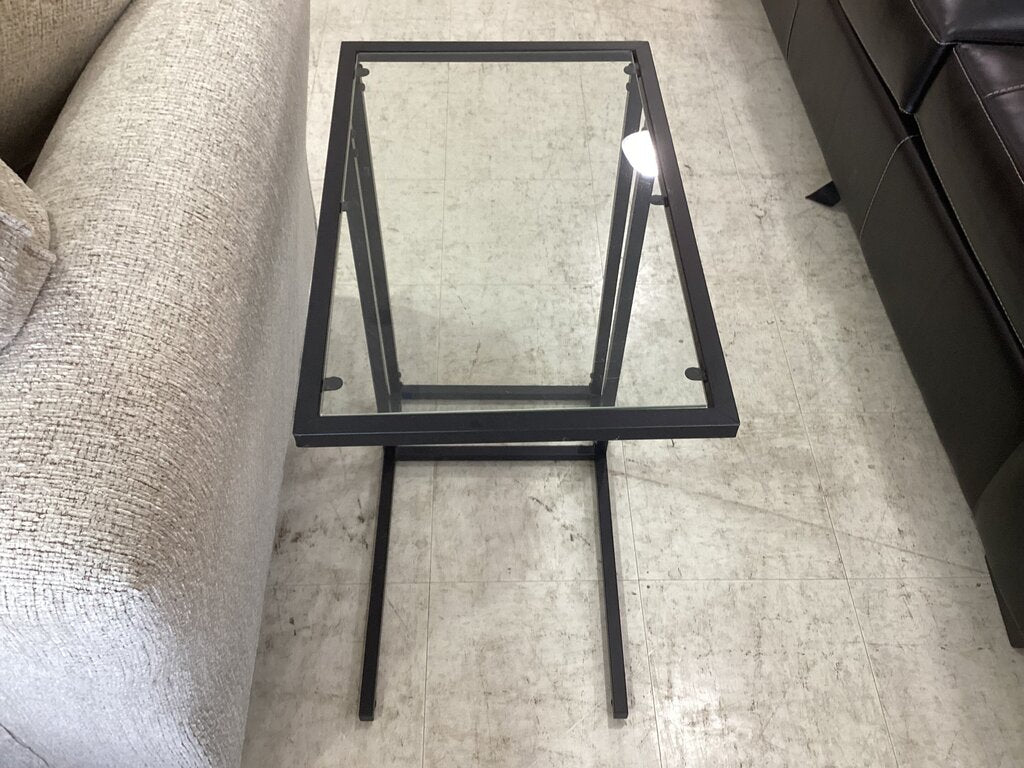 86218 Glass Top C-Table 14x22x26