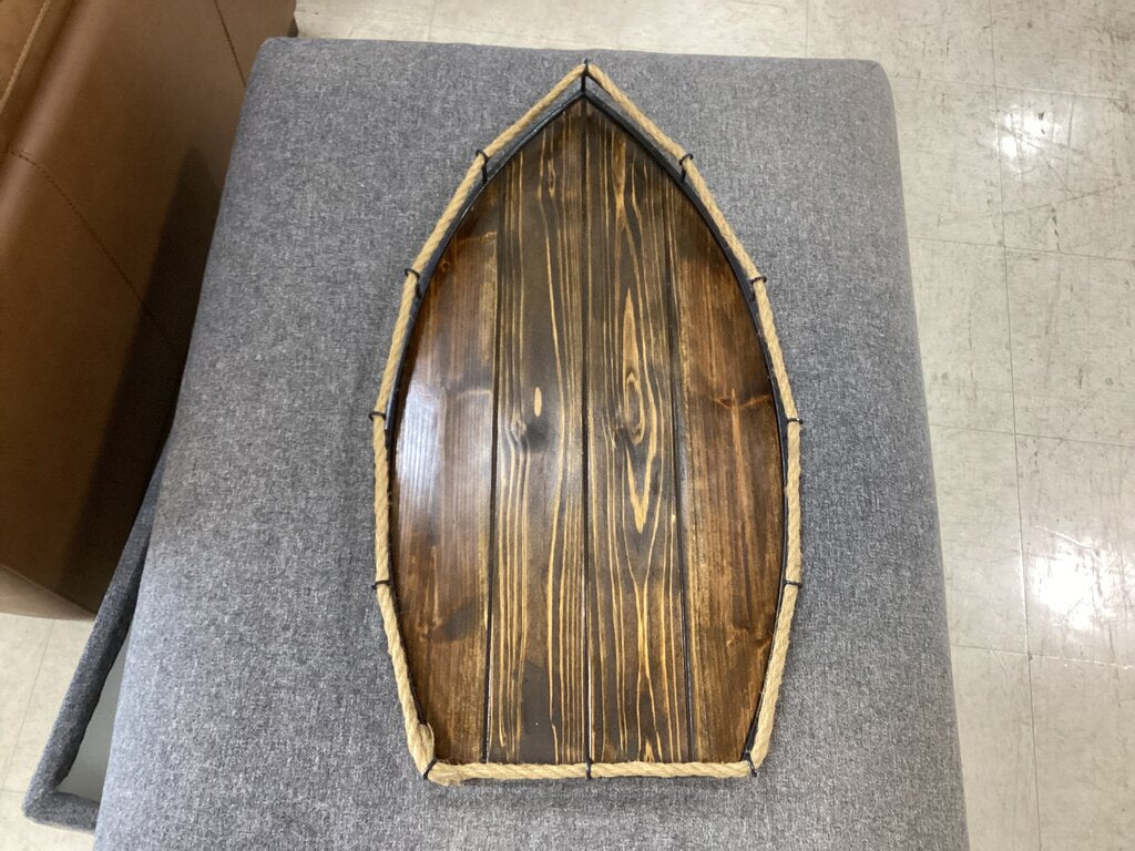 86225 (8442-47) - Wood Planked Boat Tray 15x27x2