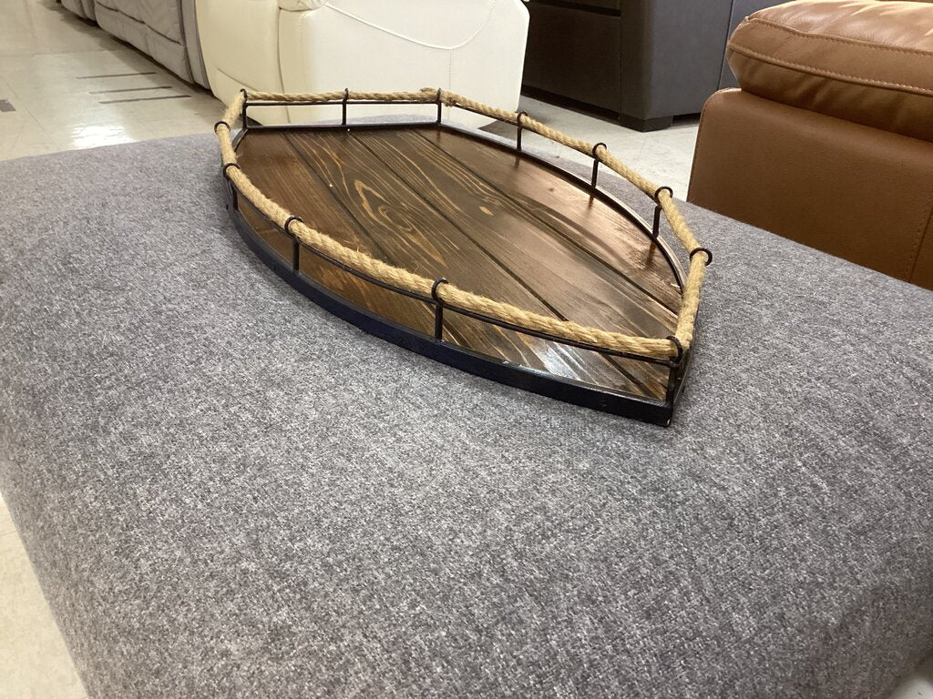86225 Wood Planked Boat Tray 15x27x2