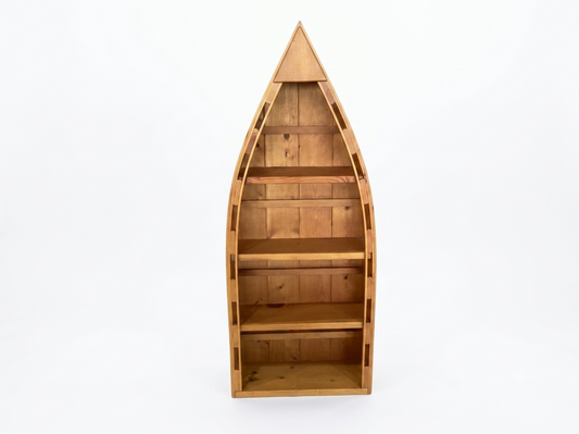 86224 Solid Wood Boat Bookcase 16x6x37